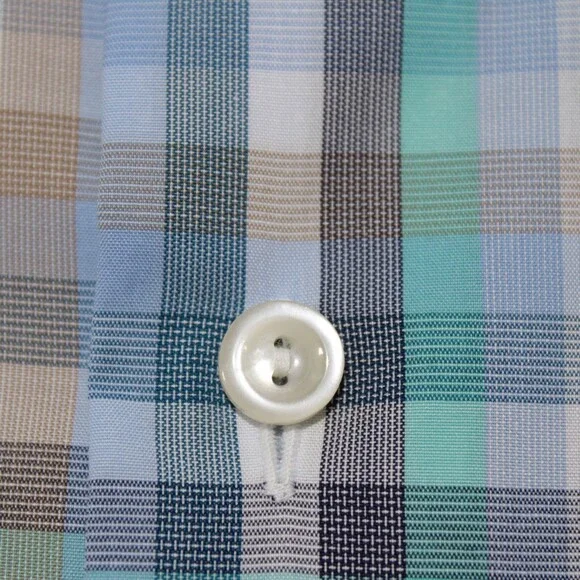 Eton NWT Casual Button Down Shirt Size 38 15 S Contemporary Fit in Blue/Multi